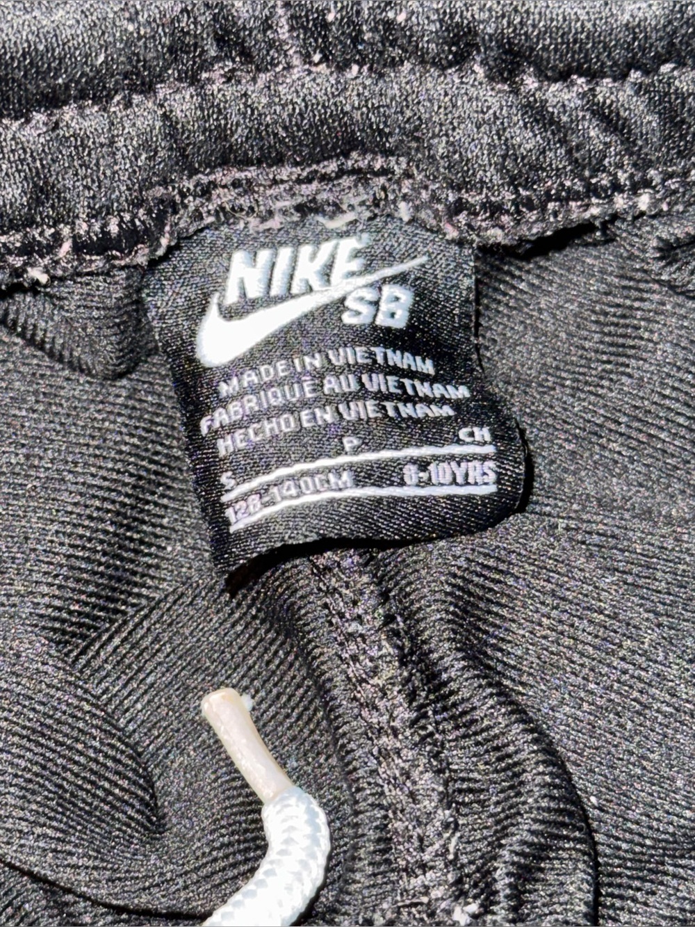 🌸Nike Black Athletic Shorts with White Swoosh, size YS - Picture 4 of 6